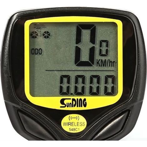 Sunding SD - 548C1 Résistant à l\'eau sans fil Ordinateur de vélo Compteur de vitesse avec écran LCD (1/4)