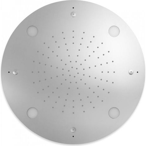 Douche acier inoxydable de tête anticalcaire CHROMOTHERAPY 2 types de jet (Pluie/Micro drop) - TRES 29995801 (1/2)