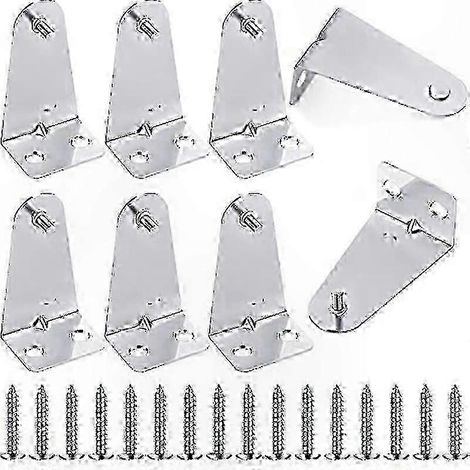 Lot de 8 supports de fixation métalliques compatibles avec les stores horizontaux, supports de rechange pour stores avec vis (1/5)