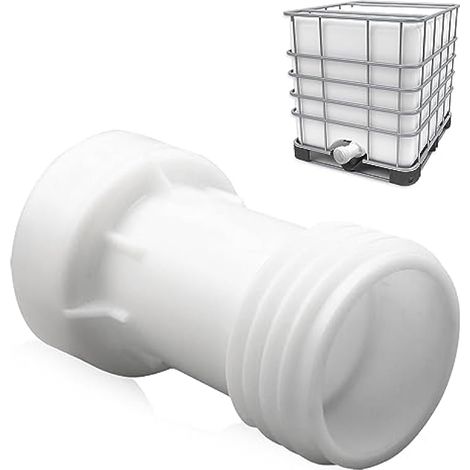 Tuyau de rallonge pour cuve IBC, accessoires S60 x 6 avec joint PVC, raccord fileté grossier, entretoise de rallonge pour cuve IBC, accessoires pour réservoir d'eau IBC et tonneau de pluie.