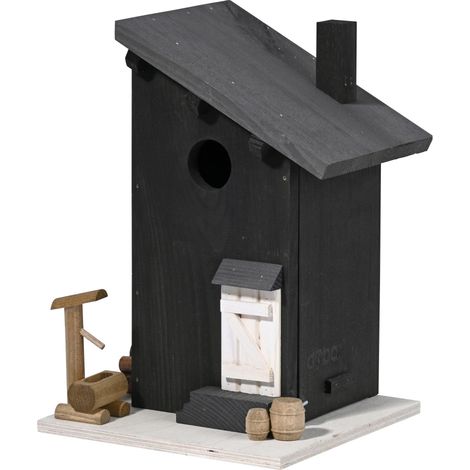 Dobar Nistkasten Onkel Bob schwarz 18,5 x 18,5 x 27 cm Nistkasten