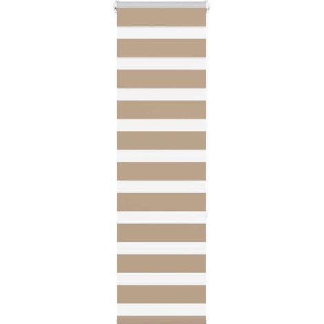 Doppelrollo Sandbraun 50x150 cm Stoffbreite 45,9 cm Polyester