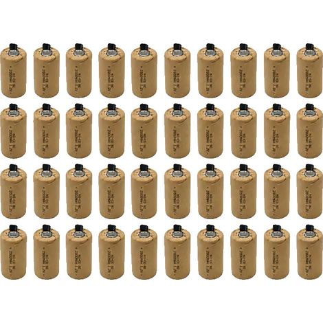 Batteria Ni-Cd, capacità 2800 mAh, facile da assemblare, SC-2800mAh-40pcs (1/2)