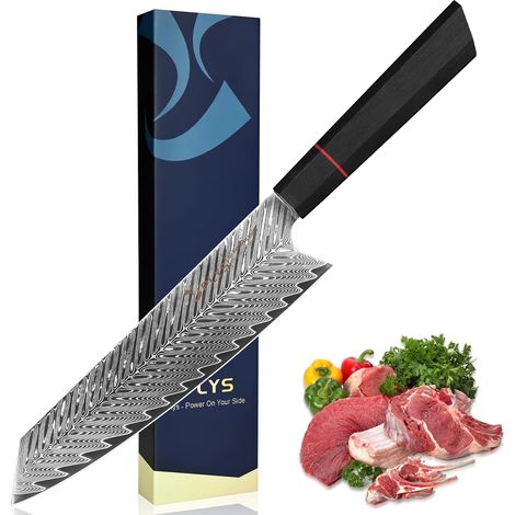 20cm Damascus Kitchen Knife, Kiritsuke Chef's Knife (1/5)