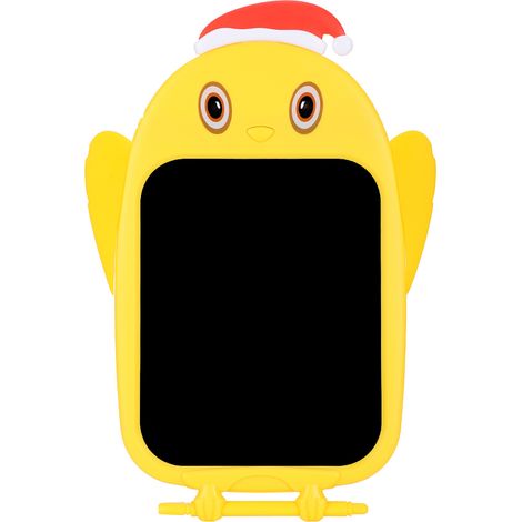 Tableau LCD Écriture Bonnet de Noël Chouette Forme Dessin Enfant Jaune Ardoise Graffiti (1/5)
