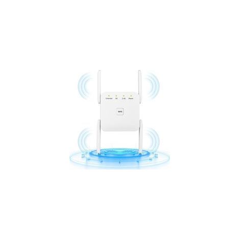 Répéteur WiFi AC1200 - Amplificateur WiFi avec Port Ethernet, Bouton WPS, Installation Facile, Compatible avec Box Internet (1/4)