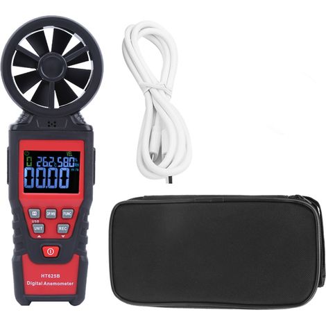 HT625B Handheld Digital Anemometer Air Flow Speed Gauge Temperature Humidity Tester Meter (1/5)