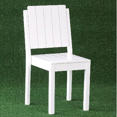 Sedia Da Giardino In Legno Acacia Cm. 46X46X90 - 'Modern' Colore Bianco