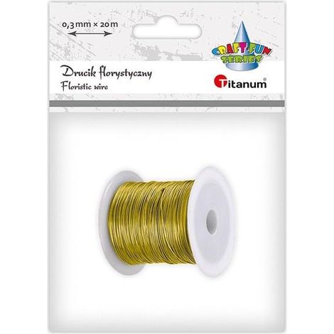 Fil de fer floral 0,3 mm 20 m or