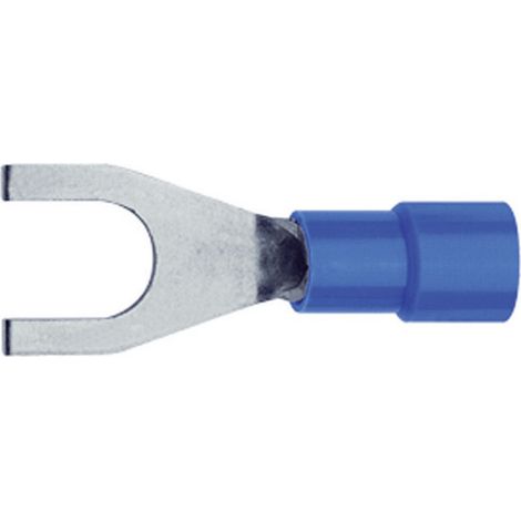 Klauke 630C3 Gabelkabelschuh  1.50 mm² 2.50 mm² Loch-Ø=3.2 mm Teilisoliert Blau 1 St.