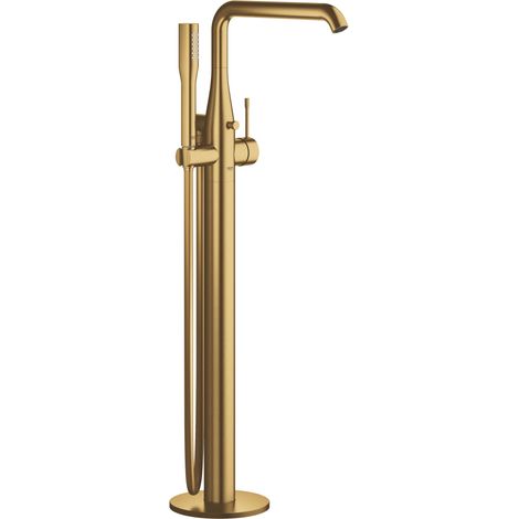 Grohe Miscelatore monocomando per vasca/doccia Essence 1/2, montaggio a pavimento, spazzola Cool Sunrise (23491GN1)
