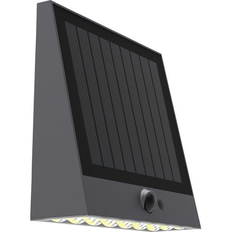 Aplique solar raksa 1000lm 4000k 5.2w negro aplique solar ra (1/5)