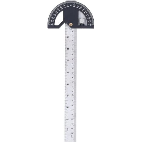 Transportador de ángulos para carpintería, regla angular para medir bordes y r en trabajos de carpintería (30,5 cm) (1/5)