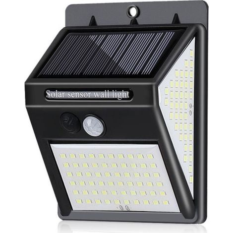 Lampada Solare Esterna Lampada da Muro Impermeabile con Sensore di Movimento 144 LED Illuminazione Esterna Lampada di Sicurezza (1/4)