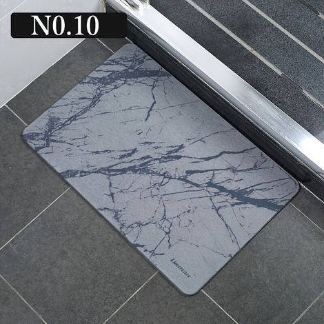 Tapis de bain haut de gamme en terre de diatomée – Absorbant, antidérapant, résistant aux taches et lavable en machine – 40 x 60 cm – Idéal pour salle de bain, douche et spa-lsw