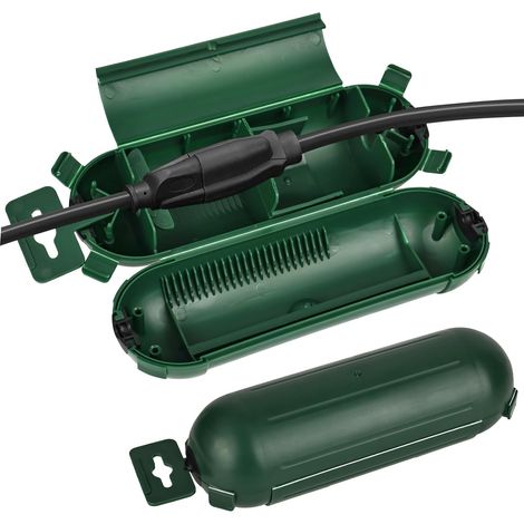Boîte à câbles étanche IP44 pour l'extérieur - Boîte de protection pour prise de courant - Protection contre l'humidité et la pluie - Pour rallonge, jardin, outils électriques, décorations de (1/5)
