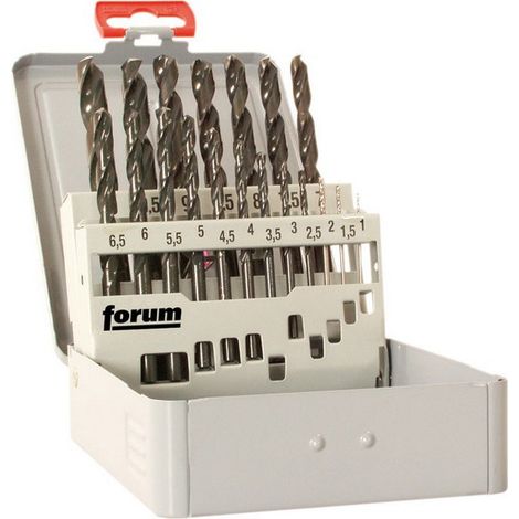 Set broca espiral (18 unidades), acero - corte rápido tipo N, DIN 338, laminado, Ø h8 : 1,00-5,90 mm, N- 50 unidades, Pas 0,1 mm (1/5)