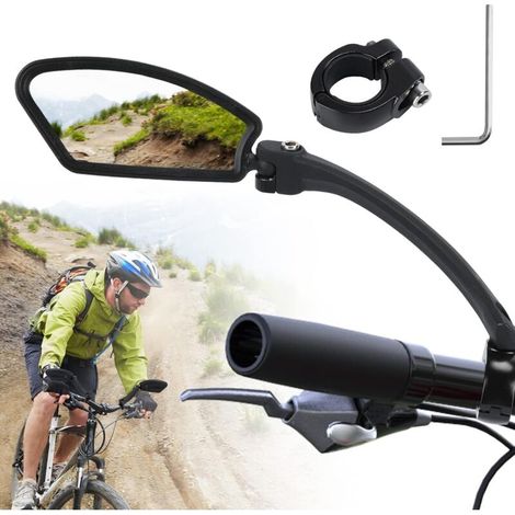 Rétroviseur Vélo - Gauche - Rotation 360° - Compatible Guidon 21 À 26 Mm - Pour Vtt Vélo Électrique Moto (1/5)