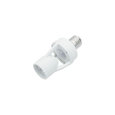 Douille de lampe avec détecteur de mouvement PIR 360°, Support E27 avec capteur de mouvement pour ampoule, détection de sécurité (1/5)