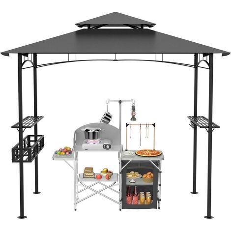 Grillpavillon 245x153x250cm wasserdicht mit Rauchabzug, UV-Schutz, staubdicht (1/5)