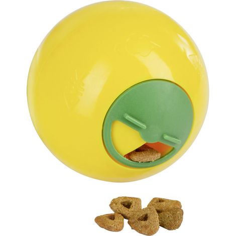 Kerbl Snackball für Katzen & Hühner ø 7,5 cm gelb Katzenspielzeug (1/2)