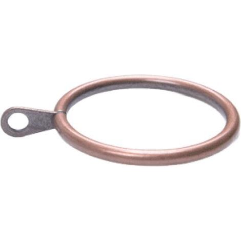 Anillas metálicas para barra de cortina con ojales, 3 cm de diámetro interior, aptas para ventanas, puertas, baños, etc. (Marrón, 1 unidad) (1/5)