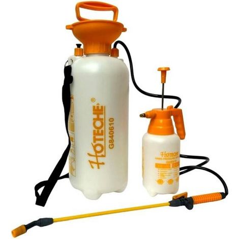 Trade Shop - Bomba Pulverizadora A Presión 8 Litros + Pulverizador Manual 1 Litro - (1/5)
