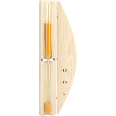 Sablier Sauna en Bois Sauna Hourglass Accessoire de Sauna 15 Minutes Sauna Room Sable Horloge Minuterie en Verre Sablier en Bois Mural (1/5)