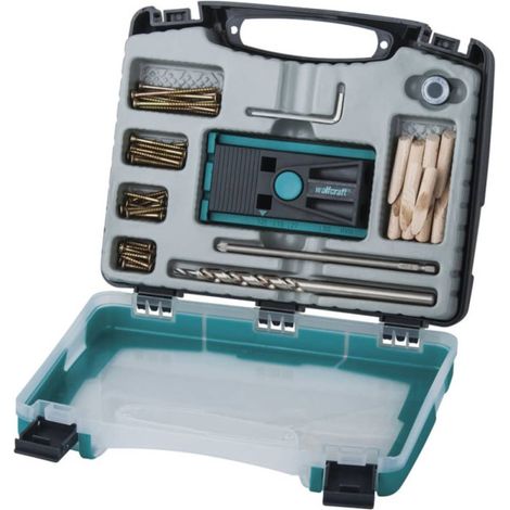 wolfcraft - Set per giunti invisibili Undercover Jig. Testa a vite Pozidriv - Giunti angolari, a T e piatti - cod. 4642000