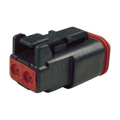 TE Connectivity DT06-2S Cosse cylindrique mâle femelle, droit Nombre total de pôles: 2 Série (connecteur rond): DT 1 pc(s) D24349 (1/2)