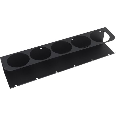 Étagère murale acier carbone pour bouteilles pulvérisateurs, aérosols et outils pneumatiques, organiseur avec 5 trous et 6 fentes garage maison (1/5)