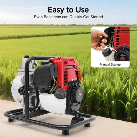 4 Stroke 1inch Petrol Water Transfer Pump 8000l/h With Hose Clamps And Fittings