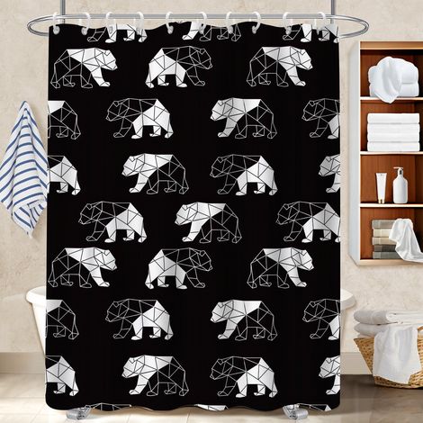 Rideau de bain 180x180 poids lesté housse de baignoire pour un intérieur cosy et chaleureux (1/5)