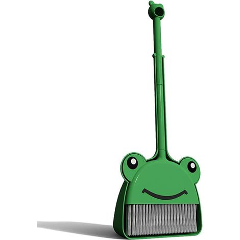 Petit Balai et Pelle à poussière pour Enfants, Mini Set de Nettoyage - Grenouille (1/5)