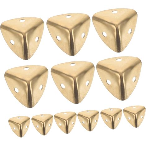 Lot de 12 protections d'angle métalliques pour boîtes, protections (1/5)