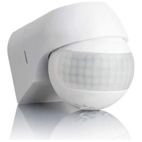 Détecteur de mouvement extérieur IP44, montage en surface, programmable, capteur infrarouge, portée 15 m/180°, LED personnalisable, réglable, max. 800 W/500 W (1/4)