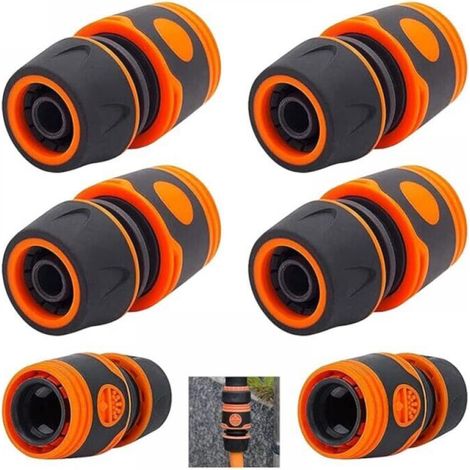 Pack 1/2" Quick Connect Water Hose Connectors, Heavy Duty Garden Hose Connectors for Garden Tools and Farm Lawn Irrigation Systems (1/5)