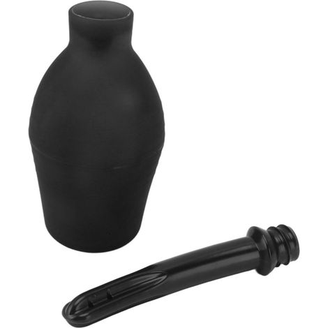 Kit de Lavement en Silicone Réutilisable 310ml Noir - Douche Anale et Vaginale Hygiénique Homme Femme (1/5)