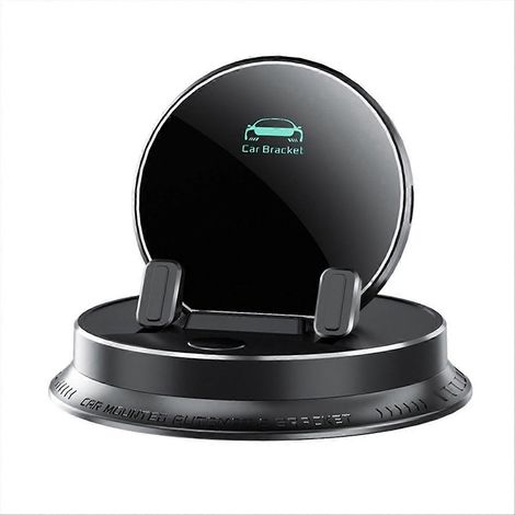 Support téléphone voiture rotatif 360° en silicone, fixation universelle pour tableau de bord (1/5)