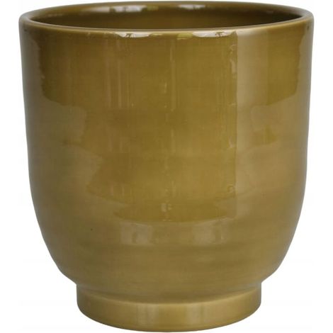 Pot en céramique sur pied décoratif en pistachier, 13,5 cm, bleu azur