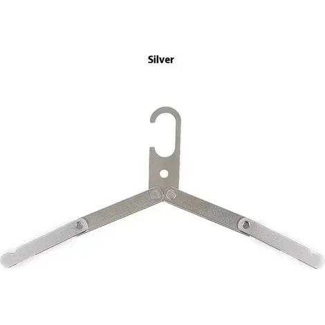 Cintre pliable en aluminium (argenté, 1 pièce), idéal pour la maison, le camping et les voyages. (1/4)