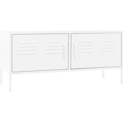 Maison Exclusive - TV-Schrank Weiß 105x35x50 cm Stahl (1/5)