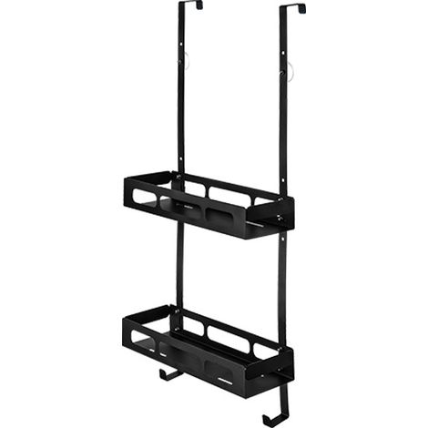 Étagère de douche suspendue 74,5 cm, porte-gel douche mural, rangement salle de bain sans perçage, support fixe pour accessoires, finition robuste et résistante à l'humidité. (1/5)