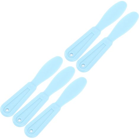 Lot de 5 spatules de mélange pour plâtre dentaire en plastique, pour matériaux d'empreinte en alginate, bleu clair (1/5)