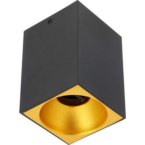 Plafonnier Tena - Aluminium - 96 x 140 - IP20 - GU10 - Qaudratique - Noir (1/3)