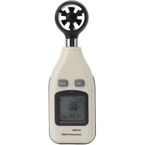 Anémomètre numérique avec écran LCD, jauge de vitesse du vent et de température, outil de mesure portable pour voile, surf, tir, drone,de (1/5)