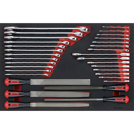 Jeu de clés et limes Foam4x4 tray 8- 32mm 32 pièces Teng Tools TTEX32