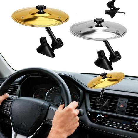 Auto-Becken, Lüftungsschlitz-Becken, Crash-Becken für Armaturenbrett, Trommel-Symbol-Armaturenbrett-Trommeln, Mini-Trommel-Set, Notenhalterung, kleines Clip-Befestigungsset, kleine Ständerbefestigung (1/5)