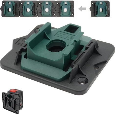 SLE Lot de 5 supports muraux professionnels pour batterie Bosch 18 V Power for All PBA Home & Garden Vert (1/5)