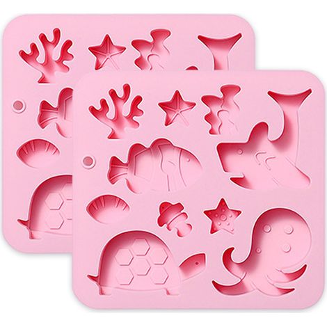 Moule En Silicone Poisson Marin - Pour Chocolat Gateau Glace Confiserie - 10 Pièces (1/5)